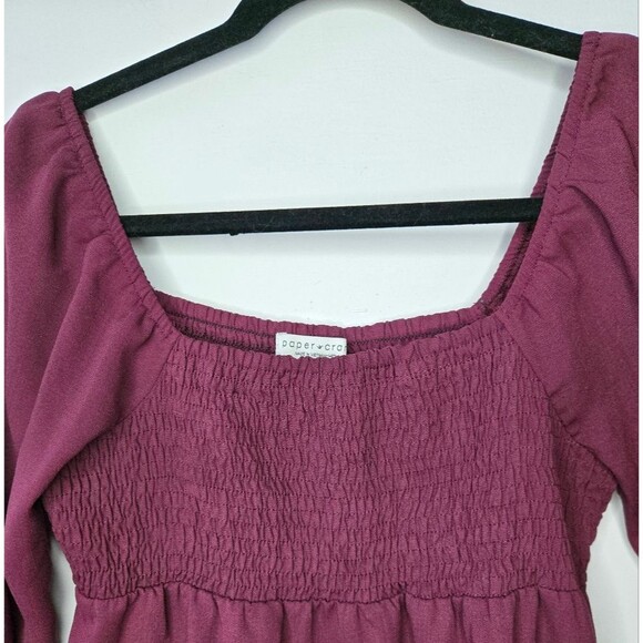 Paper Crane Cottagecore Tiered Top Smocked Chest Coquette Babydoll Blouse Size M - Picture 5 of 8